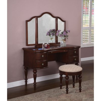 Marquis Cherry Vanity, Mirror & Bench - Sam s Club